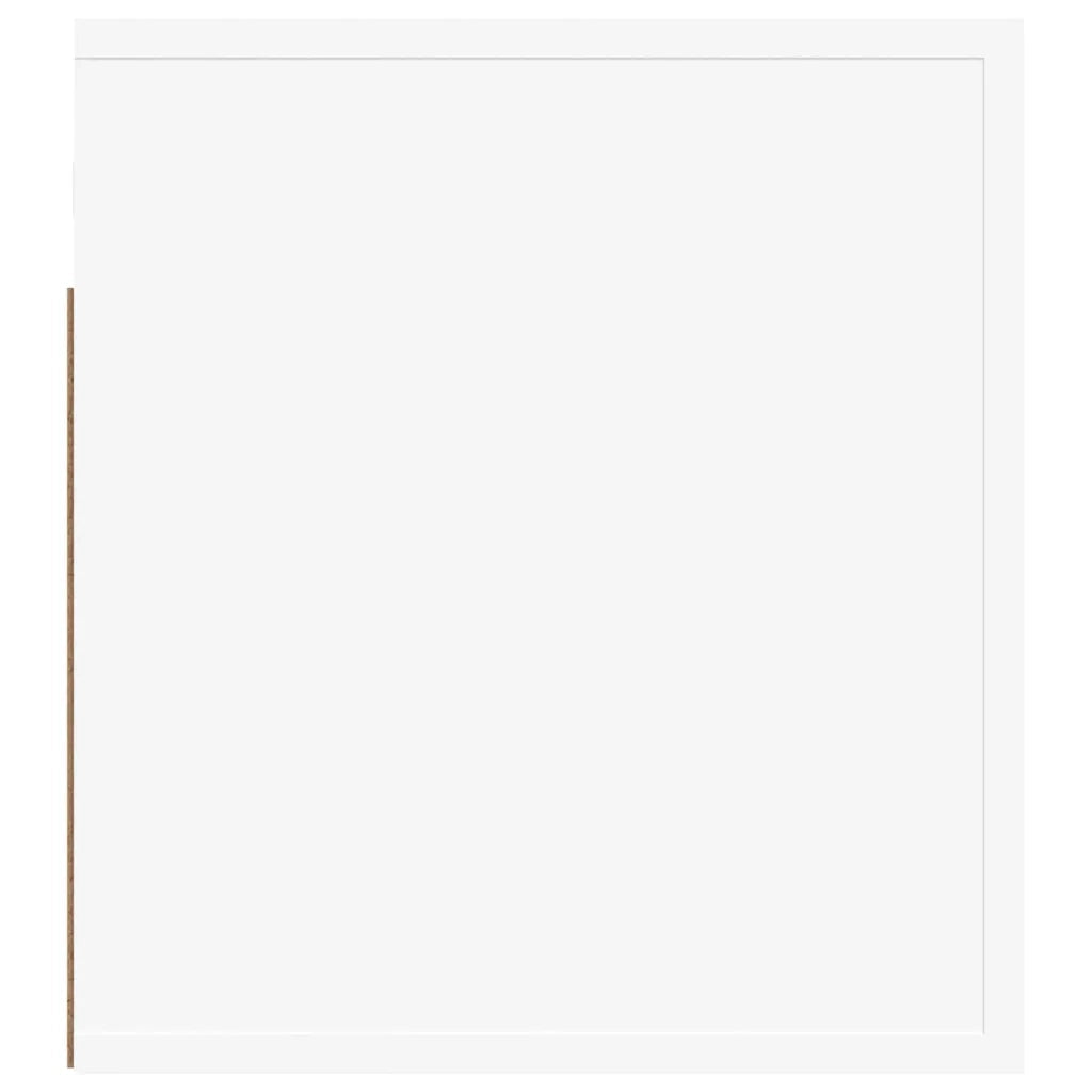 Set di 2 Comodini | Armadio da Notte | Mobiletto da notte a Muro Bianchi 50x36x40 cm