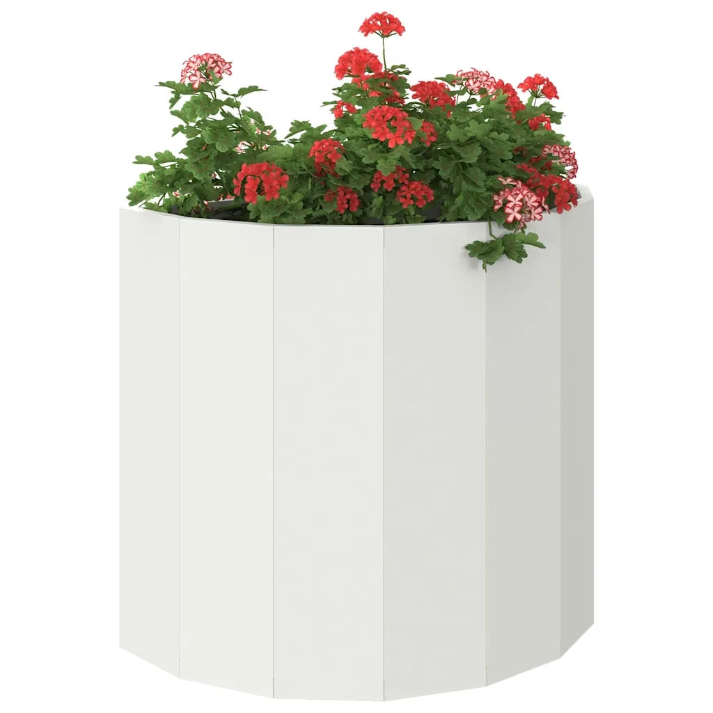 Fioriera | Cassetta per fiori | Vaso Bianco 60 x 30 x 50 cm Acciaio
