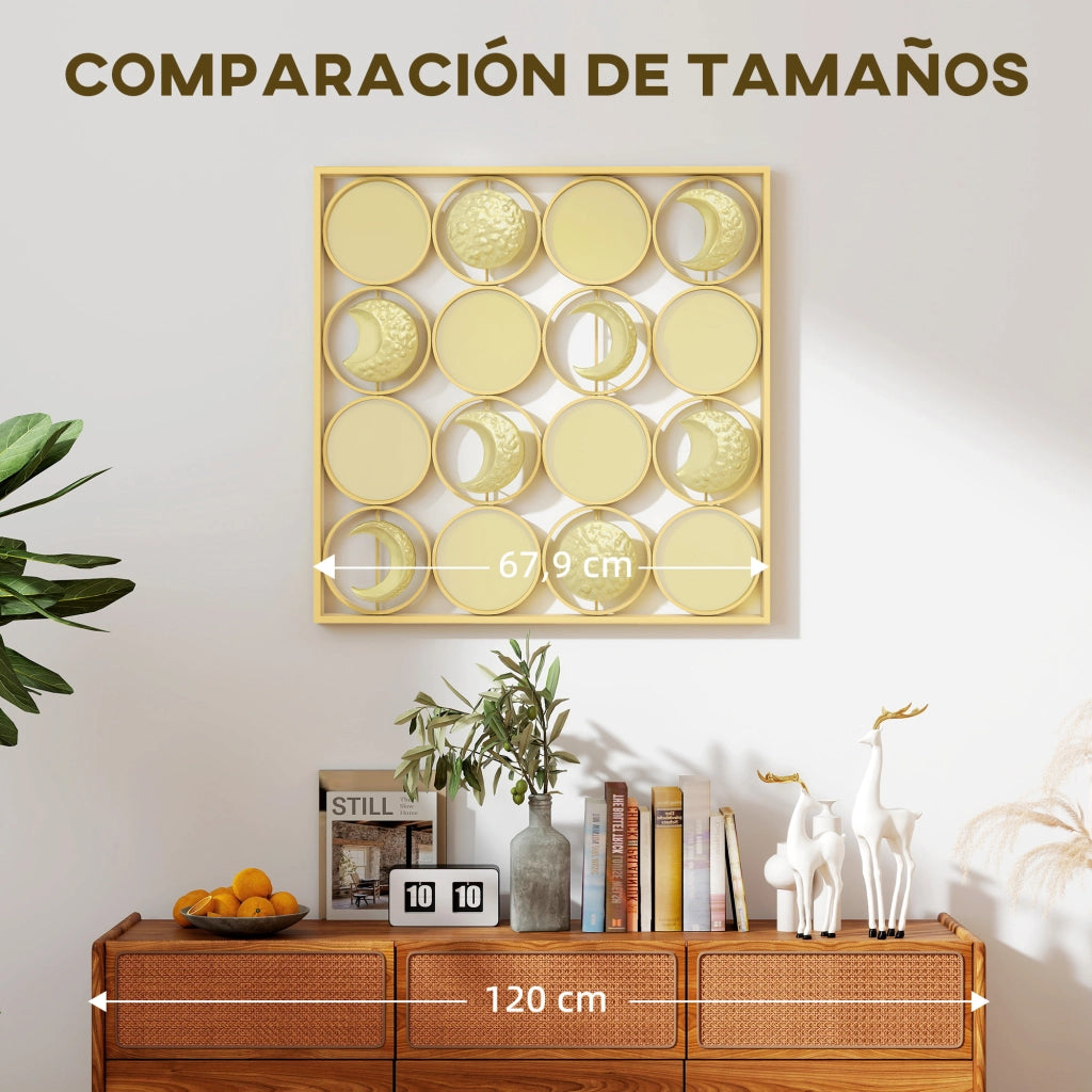 Decorazione Lunare Multidirezionale con Dischi ¨C Minimal ¨C Oro