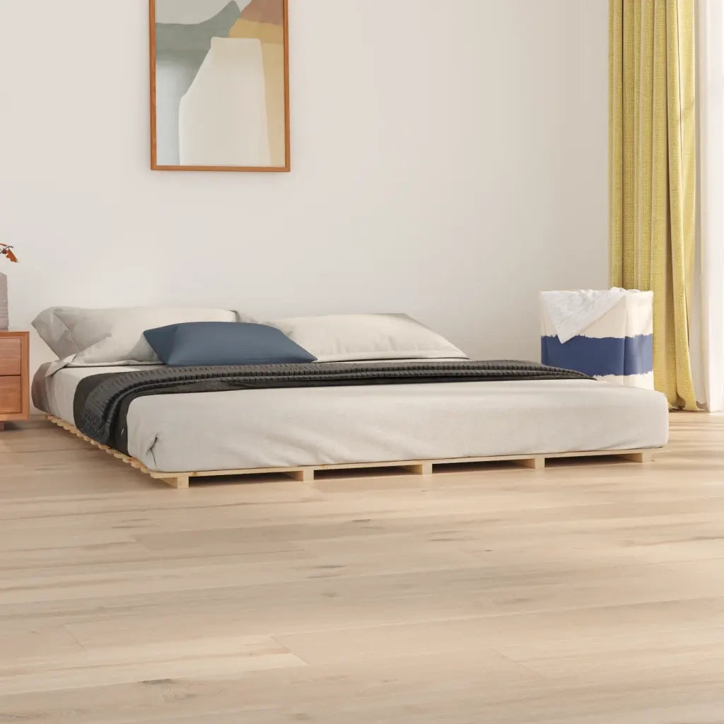 Giroletto senza Materasso-Struttura Letto 160x200 cm in Legno Massello di Pino 936322