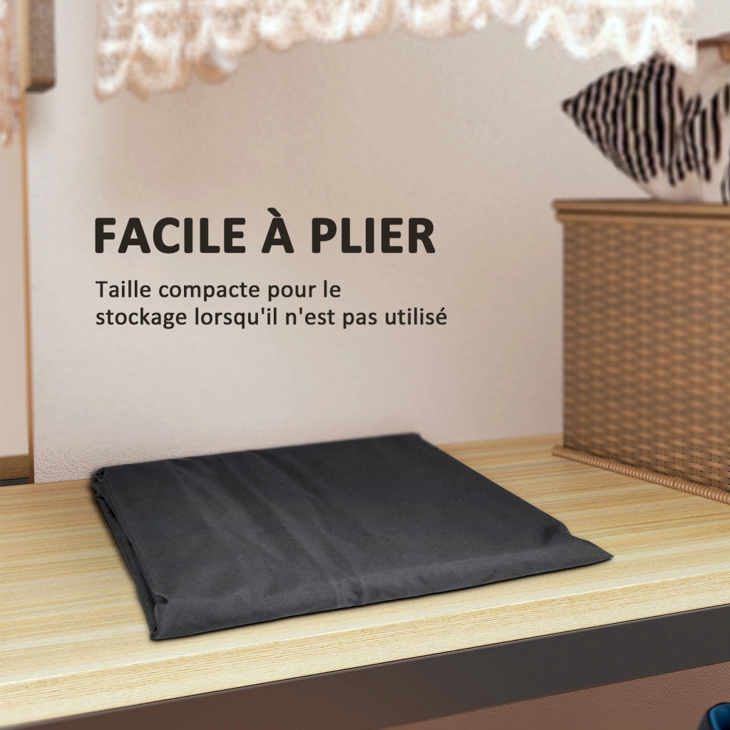 Custodia per cuscini da giardino ¨C Xylo ¨C tessuto Oxford nero 175x55x75 cm