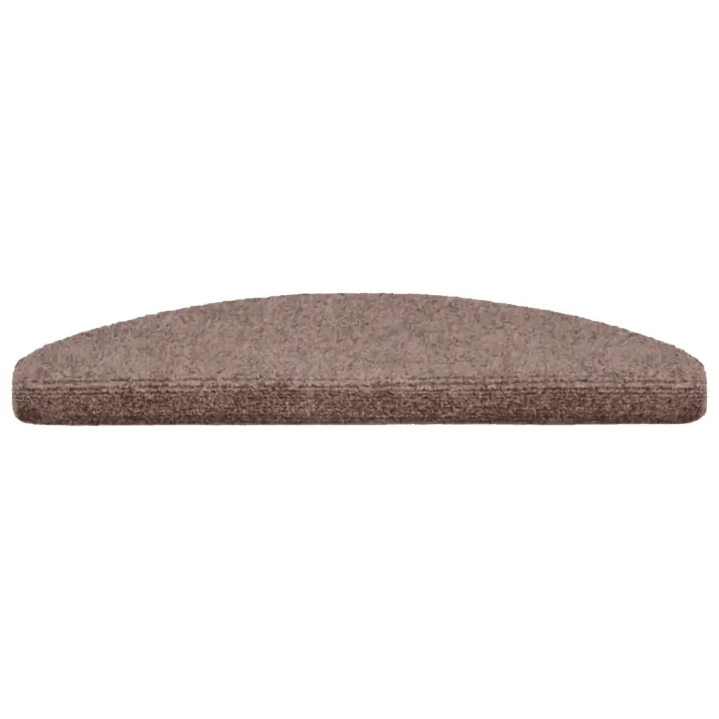 Tappetini per scale autoadesivi 15 pz 65x21x4 cm Marrone Chiaro semicircolari grandi 132696