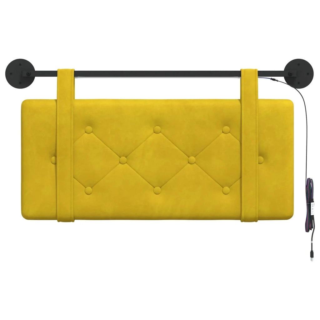 Testiera sospesa Con luce LED Giallo Velluto 3424063
