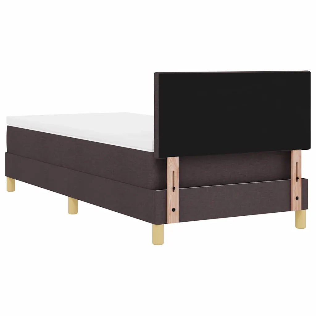 Letto a molle con cuscino Marrone Scuro 90 x 200 cm Tessuto 3338968