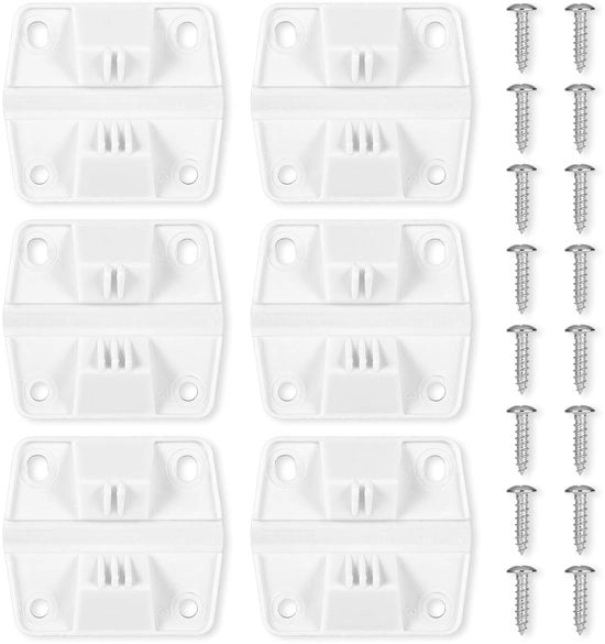Kit di sostituzione per scharnieri in plastica - 6 pezzi - inclusi 24 viti - duraturo - dimensioni 5,7x5cm - scharnieri per contenitore refrigerante