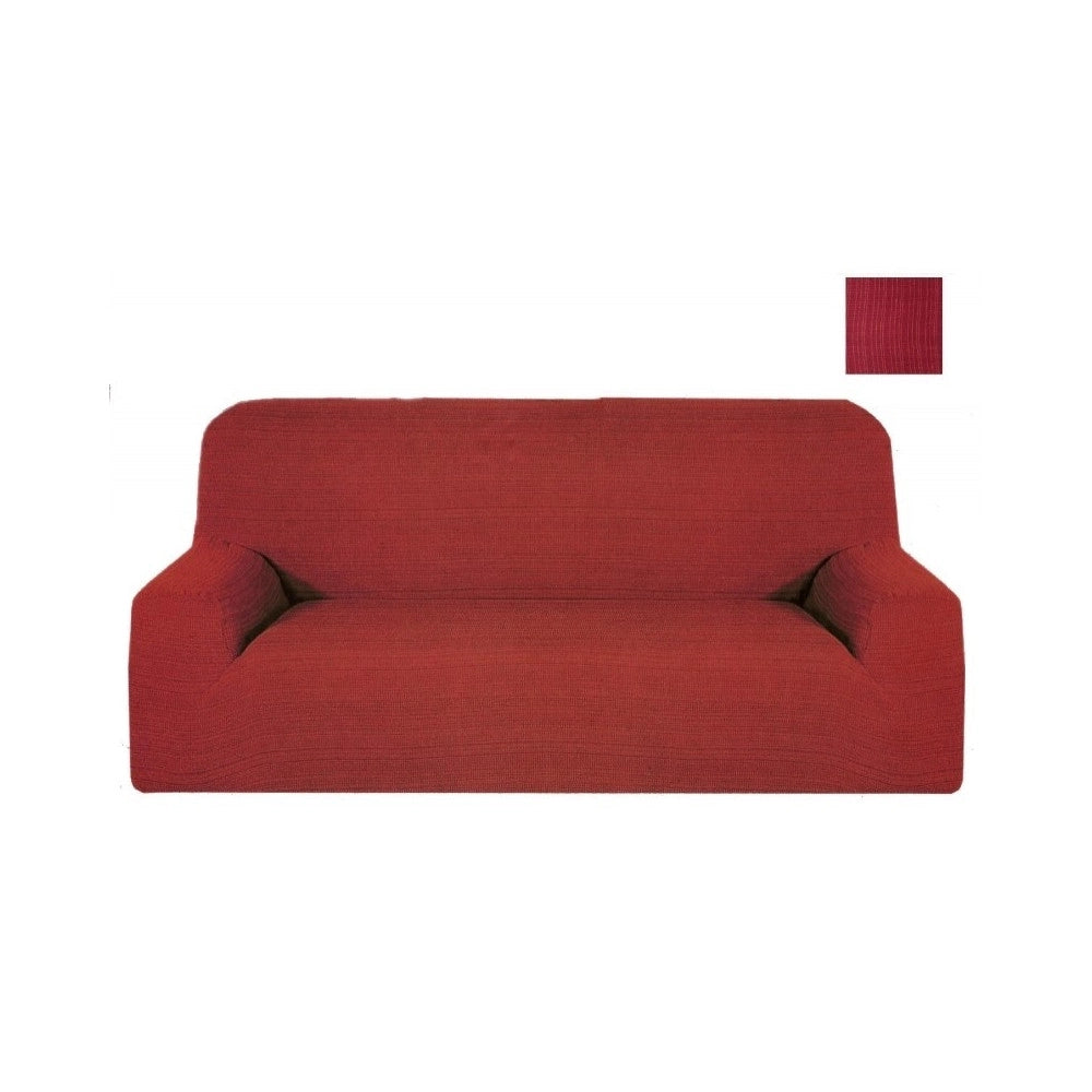 Trade Shop - Copri Divano 2 Posti Estendibile Da 110 A 150 Cm Tessuto Elasticizzato Italy - Bordeaux