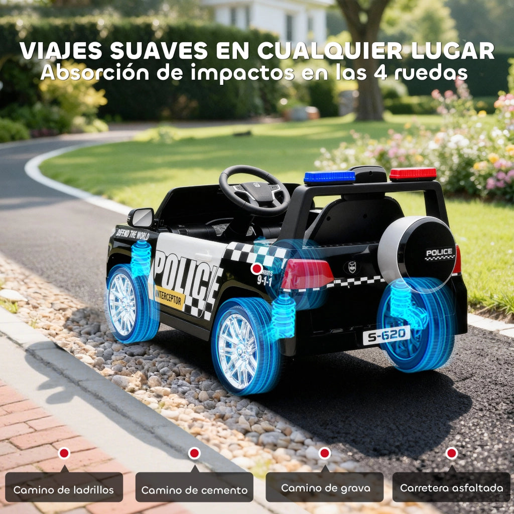 Auto Polizia Bambini Telecomando ¨C Minimal ¨C Nero