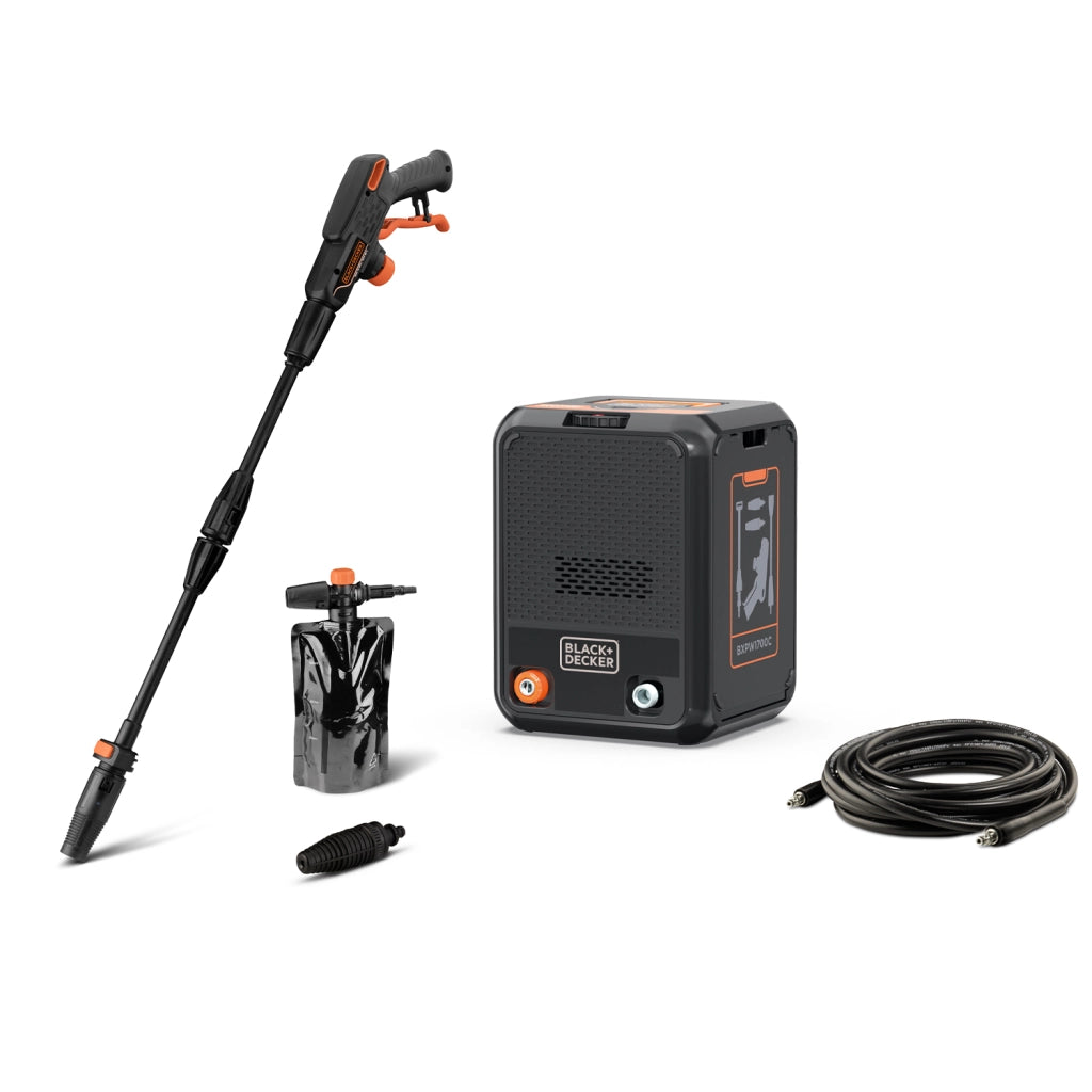BLACK+DECKER BXPW1700C Idropulitrice ad alta pressione compatta (1700 W, 130 bar, 450 l/h)