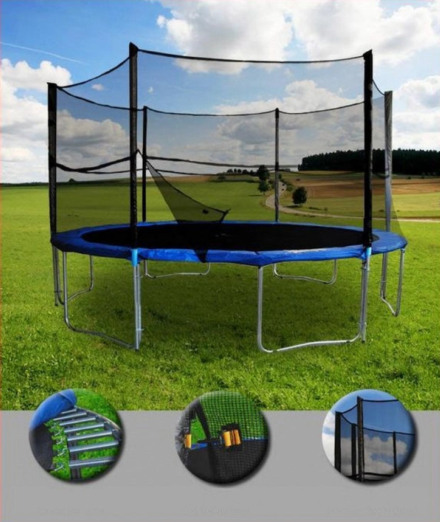 Trampolino elastico 430 cm completo di rete e scaletta Sicorage Ellyse