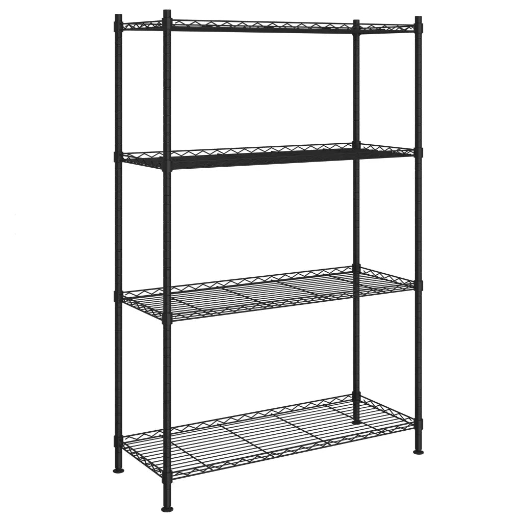 Scaffale a 4 Livelli 90x35x137 cm Nero 200 kg 324622