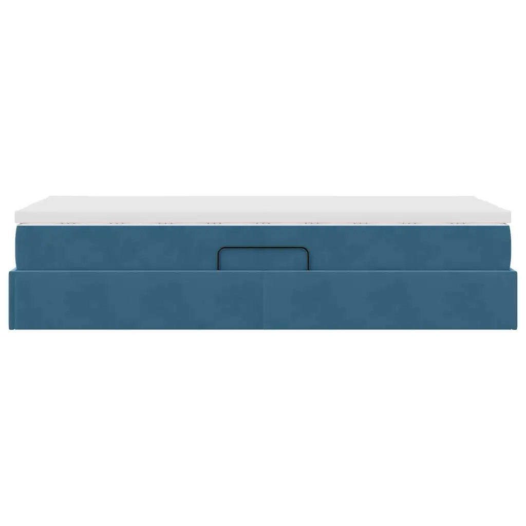 Letto con contenitore e materasso Blu Scuro 100 x 200 cm 3370285