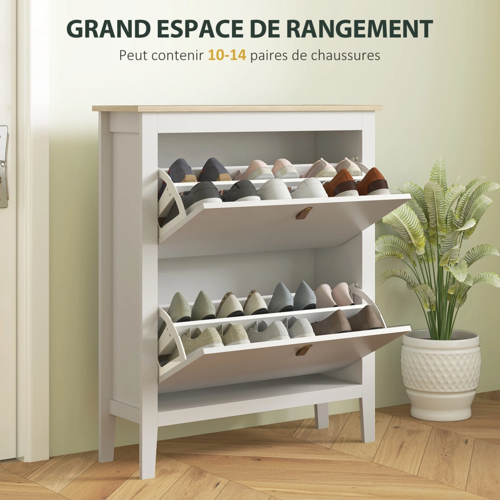 Scarpiera con cassetti e ripiani regolabili ¨C Minimal ¨C Bianco