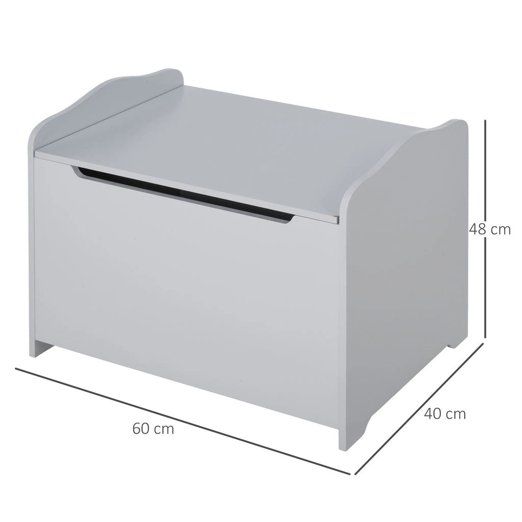 CASSAPANCA CONTENITORE PORTAGIOCHI IN LEGNO 60 X 40 X 48CM IN COLORE GRIGIO
