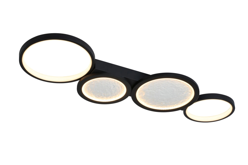 Plafoniera LED nera dimmerabile con telecomando Aranis Rabalux