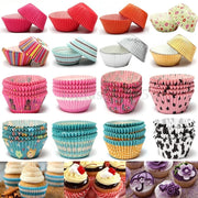 Trade Shop - Kit Pirottini Carta Oleata Cupcake Cases Per Stampi Torta Muffin Colori Misti -      -400 Pezzi -