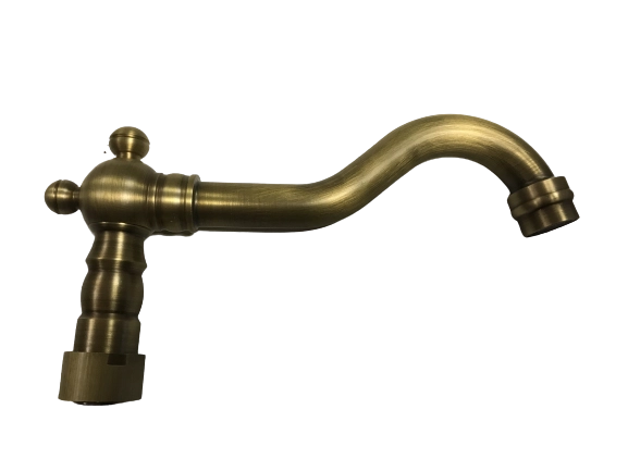 Canna di ricambio lavorata vintage epoca bronzata