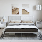 Giroletto con Testiera Metallo Bianco 183x213 cm 350936