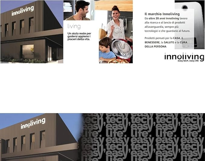 Innoliving INN-661 Aspirapolvere Ciclonico Senza Sacco, 800W, 2L, Filtro HEPA, 4 Accessori, Compatto, Silenzioso, Alta Efficienza