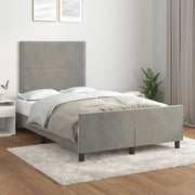 Giroletto senza Materasso Grigio Chiaro 120x200 cm Velluto 3125684