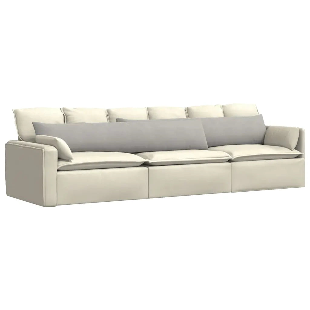 Cuscini da Divano 2 pcs Grigio chiaro 200 x 40 cm Tessuto 42013898