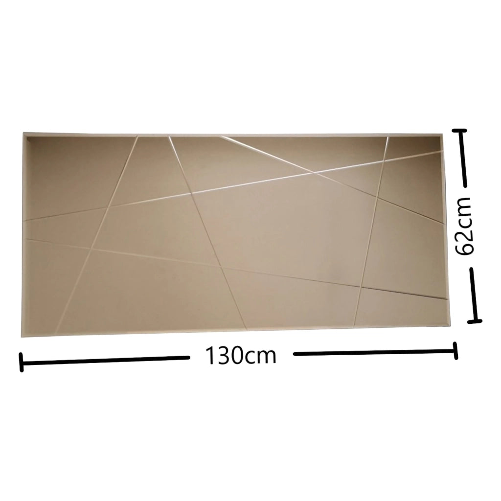 Salve, Specchio Dettagli Geometrici, 62x130h cm Marrone Bronzo
