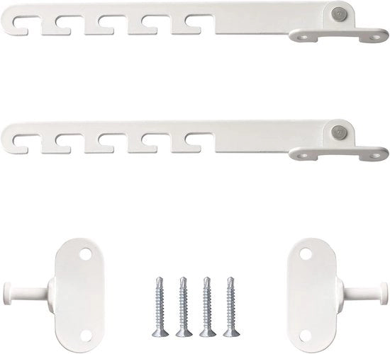Blocco Porta - Sicurezza e Facilità - 2 pezzi - Bianco - Metallo - 17 cm