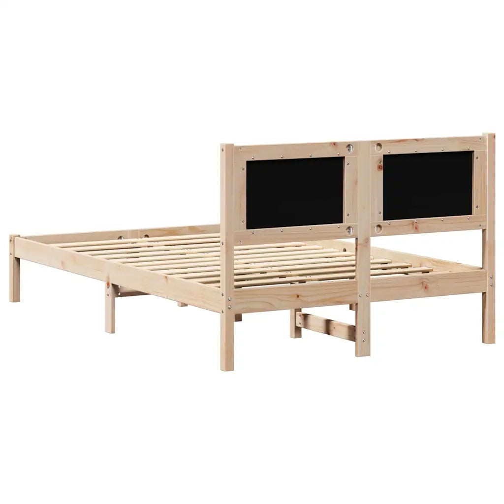 Struttura del letto Nero 120 x 190 cm Pino massello 878206