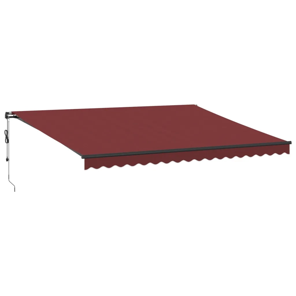 Tenda da Sole Retrattile Automatica con LED Bordò 450x350 cm 3215005
