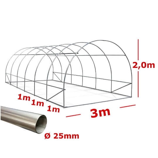 Serra Tunnel NetPlus 3x4m con rete antigrandine