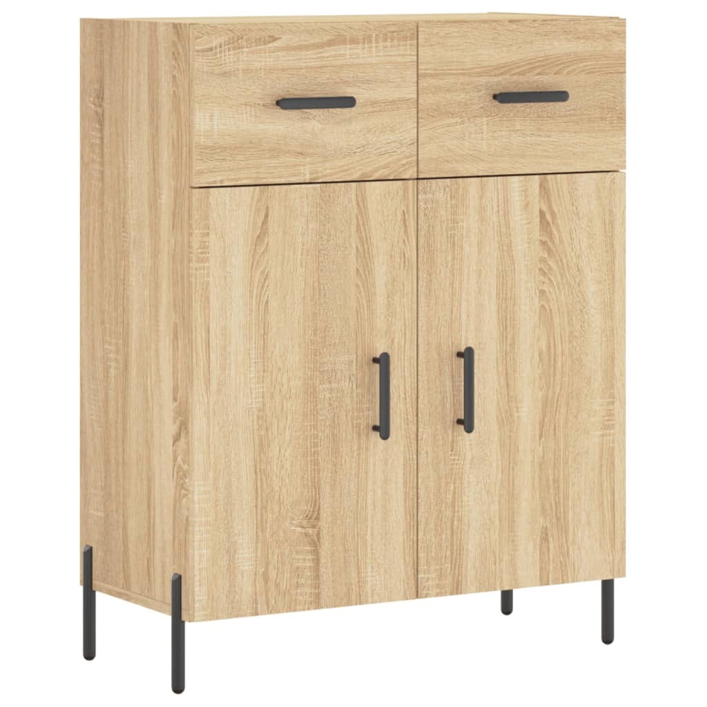 Buffet credenza cassettiera armadio mobile contenitore organizer cucina soggiorno rovere Sonoma 69,5 x 34 x 90 cm legno ingegnerizzato marrone 02_0031674