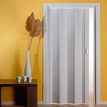Porta soffietto da Interno 83x210cm in pvc bianco pastello