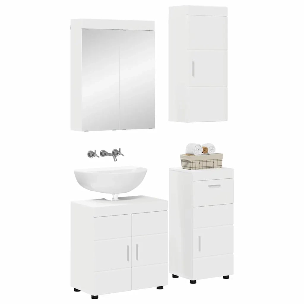 Set di mobili per il bagno TULUM 4 pcs Bianco 60 x 34 x 63 cm 3398044