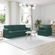Set di divani 2 pcs Verde Scuro 201 x 80 x 85 cm Tessuto 3407607