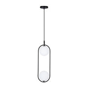 Lampada a sospensione Candellux Cordel 2xG9 nero/bianco