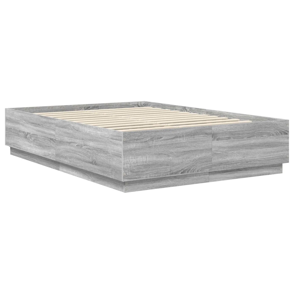 Letto matrimoniale | Letto per adulti | Struttura del letto con testiera Grigio Sonoma 160 x 200 cm
