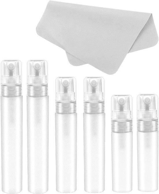 Spray per viaggio - Navolabile - Portatile - Vuoto - 5/8/10 ml - Materiale PP duraturo - Nebulizzatore fine - Spray di viaggio