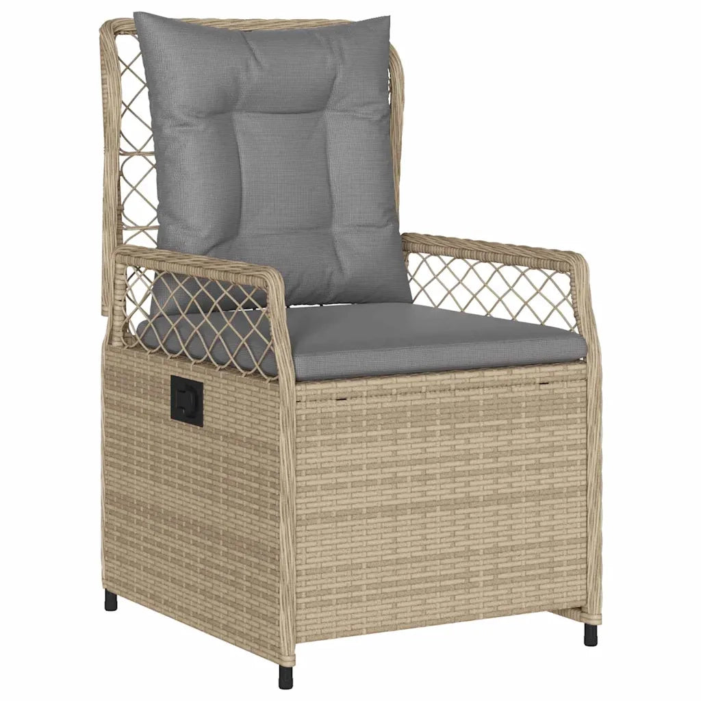 Set da Pranzo per Giardino 5 pcs Beige e Grigio Chiaro