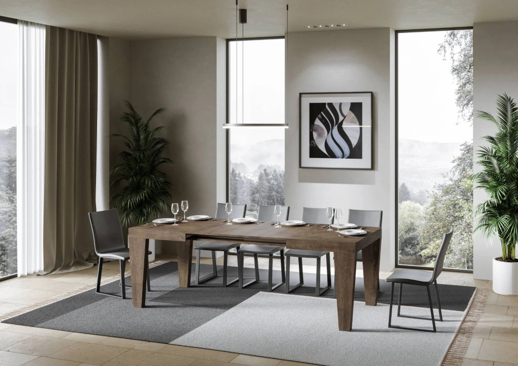 Tavolo allungabile 90x130/390 cm Pimbo Noce