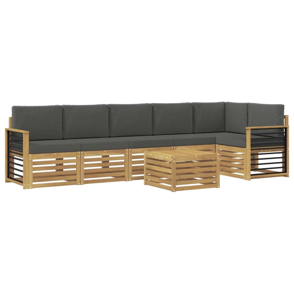 Set di divani da esterno 7 pcs Bianco e Antracite 3391967