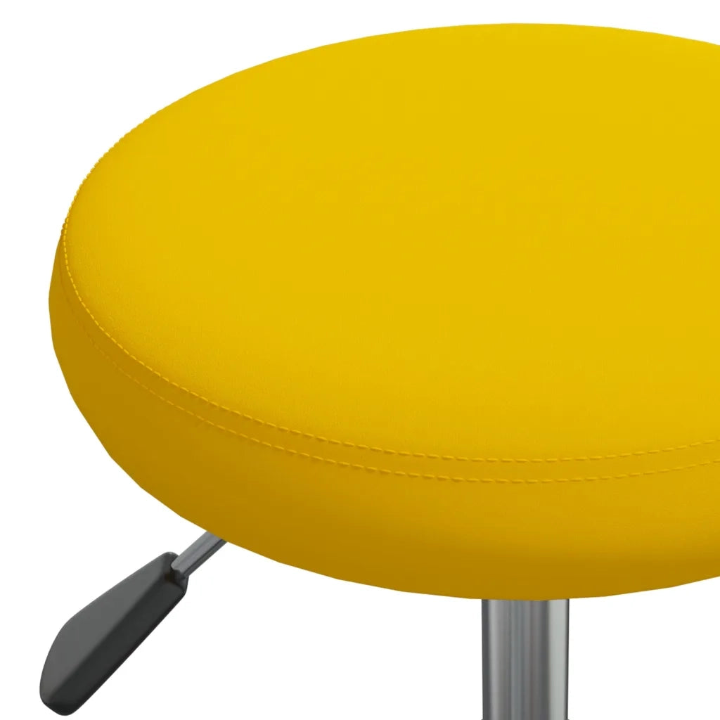 Sedia da Ufficio | Sedia da Gaming Girevole Giallo Senape in Velluto