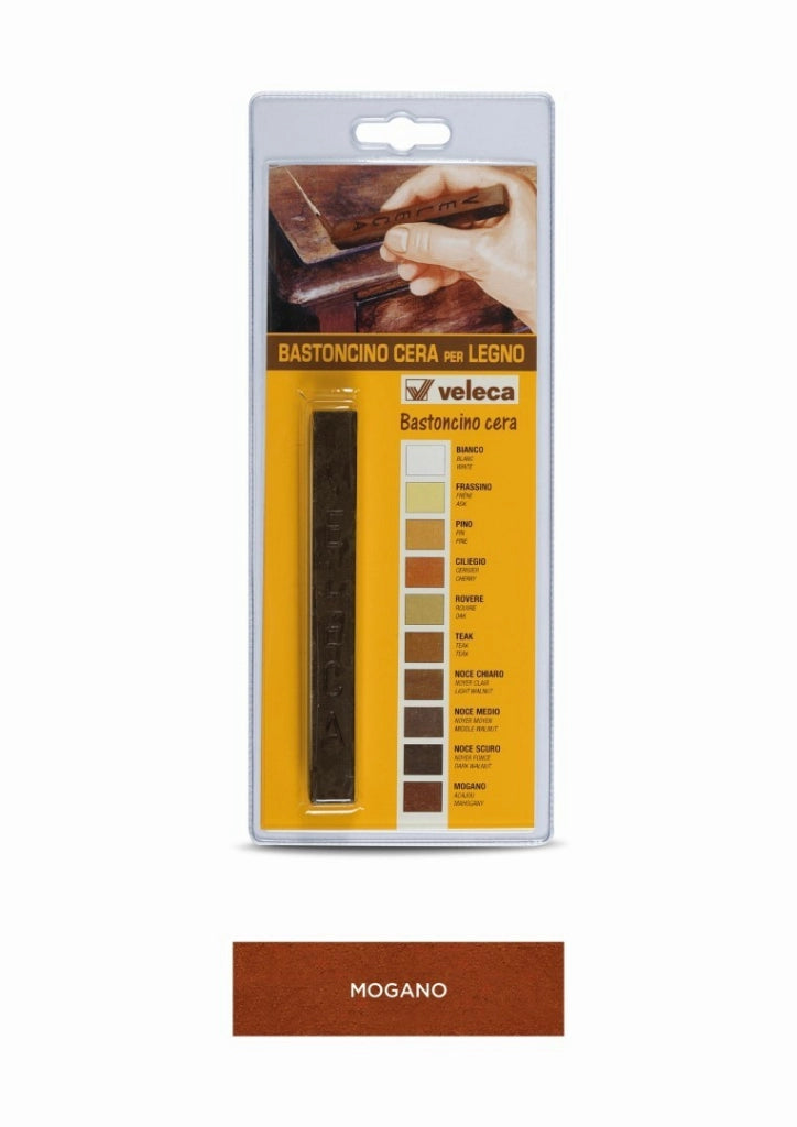 Bastoncino Cera Ritocco Coprente Legno Legno Mogano Set 5 Pezzi - Veleca