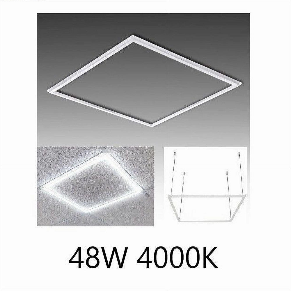Trade Shop - Pannello Led Telaio Luminoso Cornice 60x60 Cm 48 W 5700lm Lampadario Sospensione Tot - -bianco Naturale      -