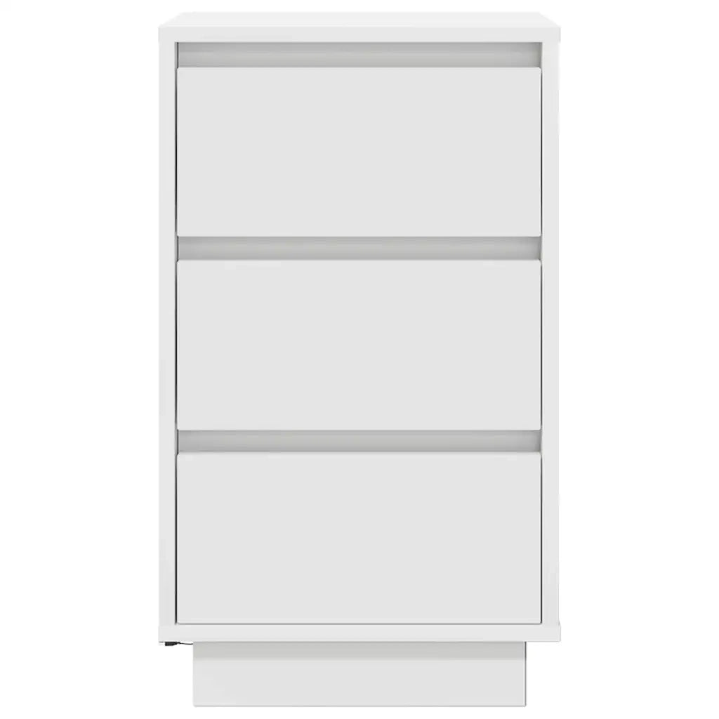 Comodini | Armadio da Notte | Mobiletto da notte con Luci LED Bianco 38x34x65 cm