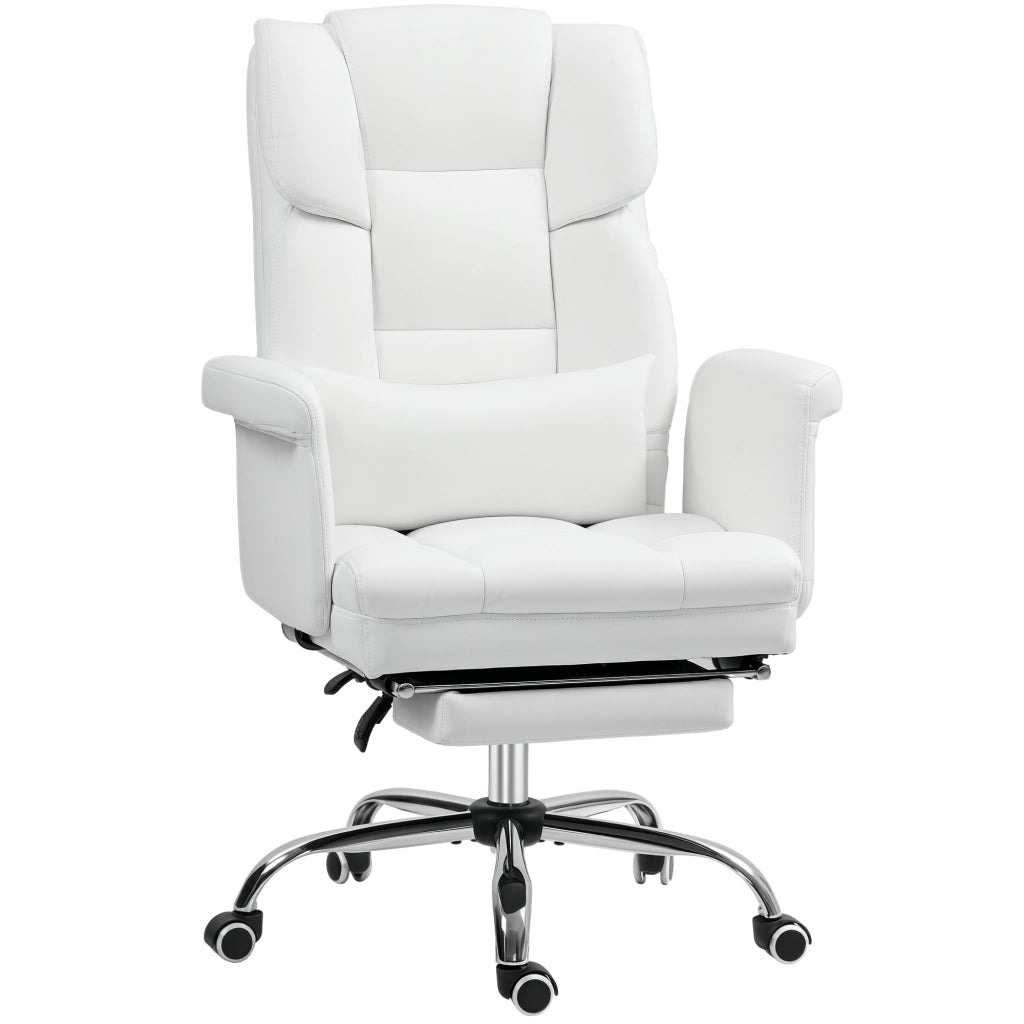 Sedia da Ufficio Ergonomica ¨C zephmum ¨C Bianco, Schienale Regolabile, Altezza 48-56 cm