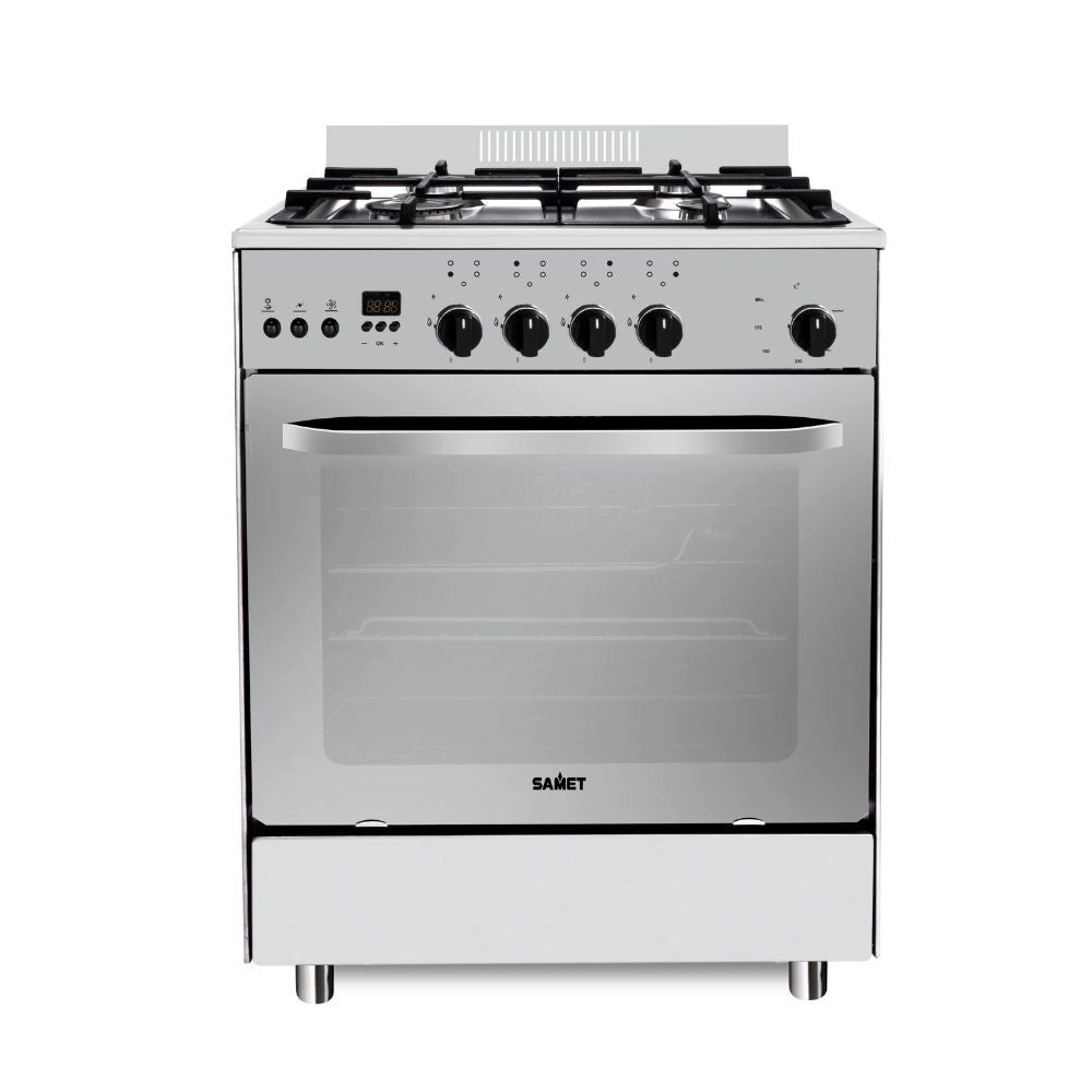 Cucina a gas Samet Stromboli 60x60 con forno a gas e grill elettrico – Inox Classe A