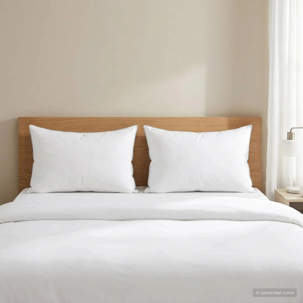 Cuscino 2 pcs 40 x 80 cm Lana Australiana Bianco 42042904