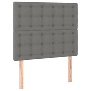 Testiera | Testata Grigio Scuro 100x5x118/128 cm Tessuto