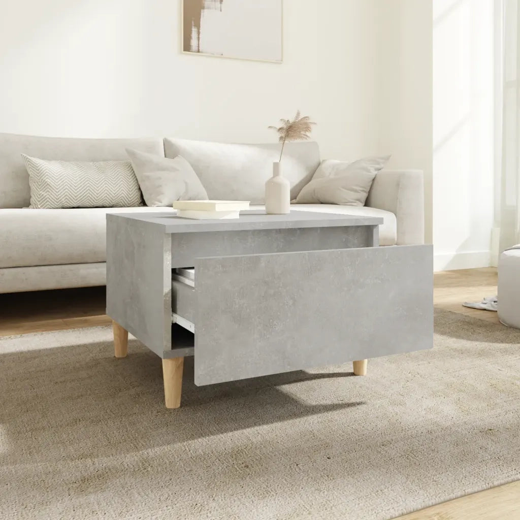 Tavolino-Tavolino da soggiorno-Tavolo Grigio Cemento 50x46x35 cm in Legno Multistrato 964531