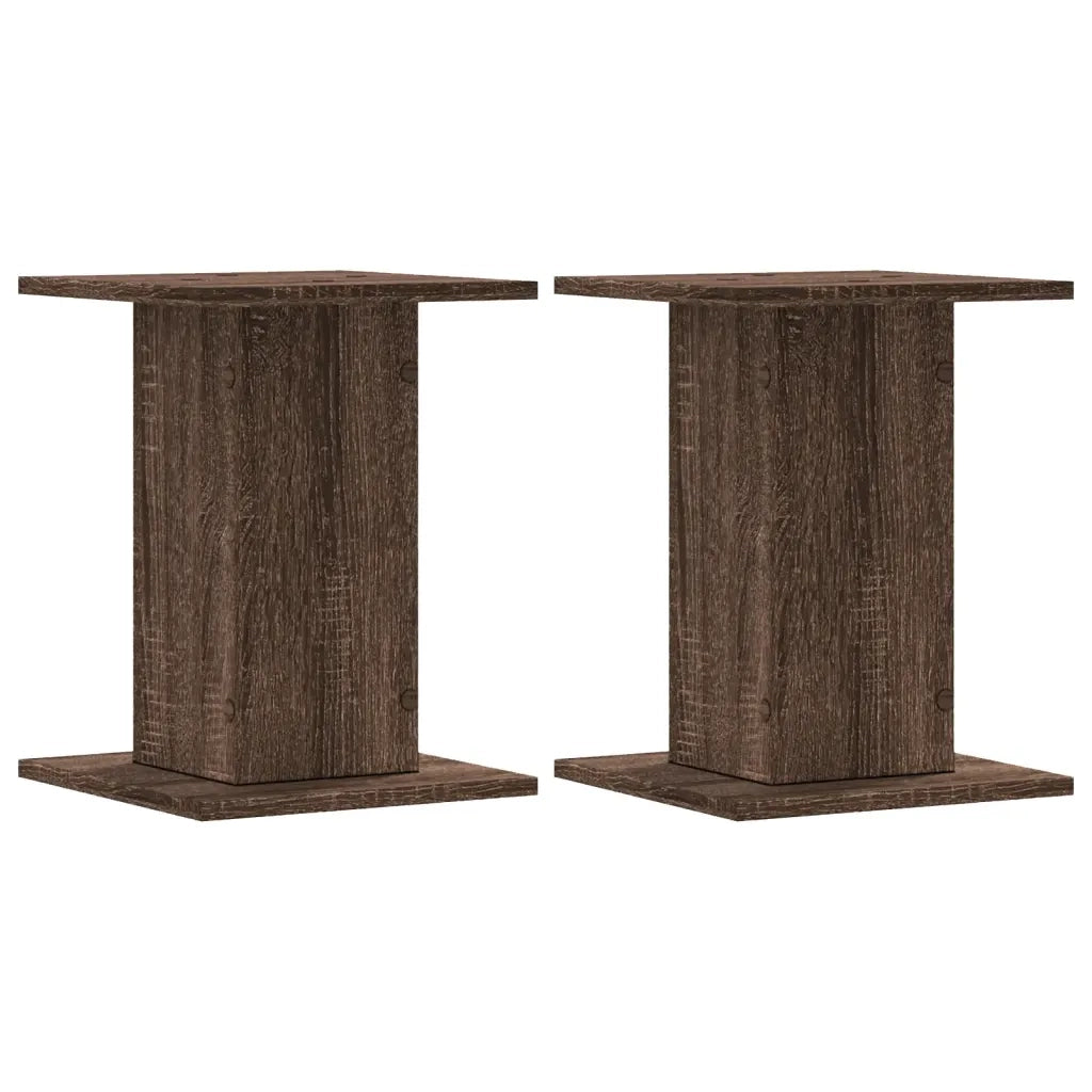 Supporti Altoparlanti 2 pz Marrone 30x30x40cm Legno Multistrato 852651