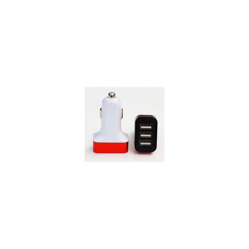 Trade Shop - Caricatore Carica Batteria Universale Per Auto Accendisigari 3 Usb 2,1a 2a 1a -